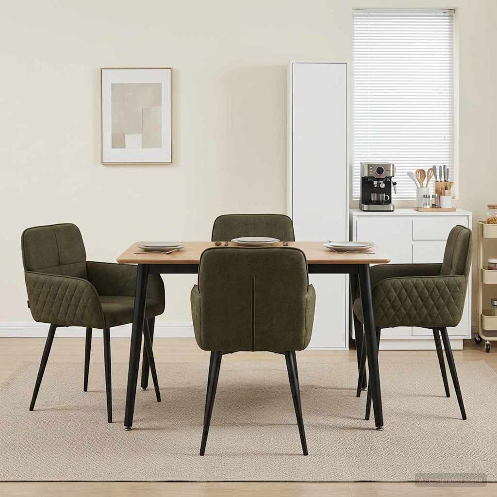 vidaXL Eetstoelen 4 pcs Kunst Suède Leer Bruin 59 x 56,5 x 85 cm
