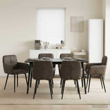 vidaXL Eetstoelen 4 pcs Kunst Suède Leer Bruin 59 x 56,5 x 85 cm