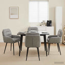 vidaXL Dining Chairs 4 pcs velvet Light grey 59 x 59.5 x 90 cm
