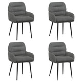 vidaXL Dining Chairs 4 pcs velvet Light grey 59 x 59.5 x 90 cm