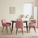 vidaXL Dining Chairs 4 pcs velvet Light grey 59 x 59.5 x 90 cm