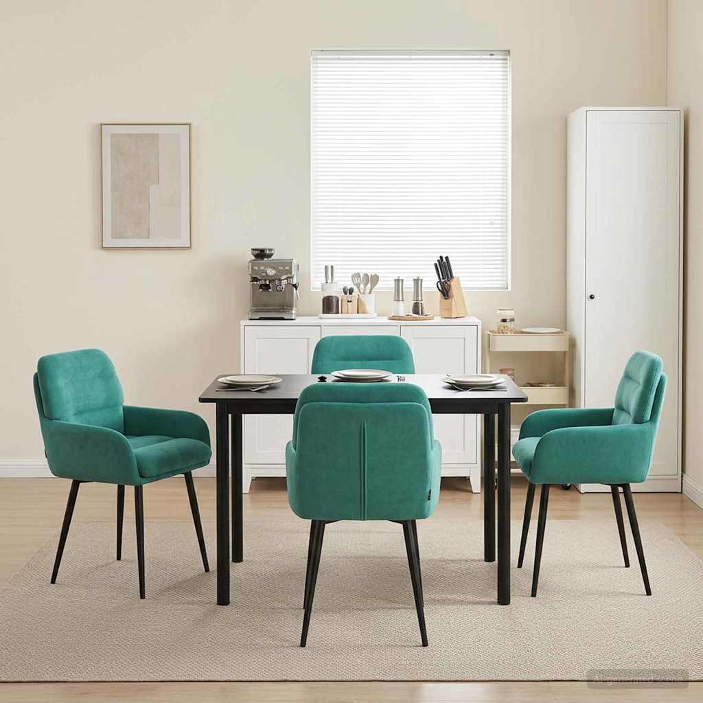vidaXL Dining Chairs 4 pcs velvet Light grey 59 x 59.5 x 90 cm