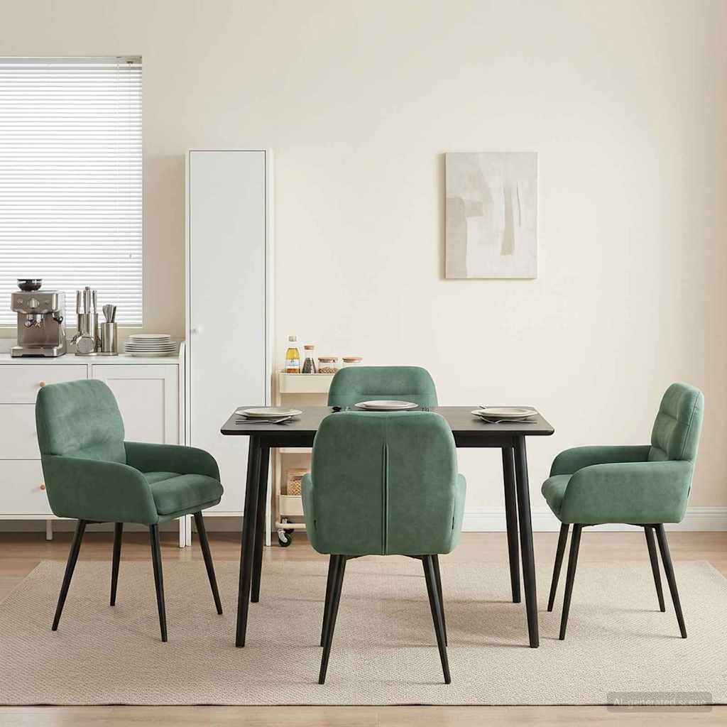 vidaXL Dining Chairs 4 pcs velvet Light grey 59 x 59.5 x 90 cm