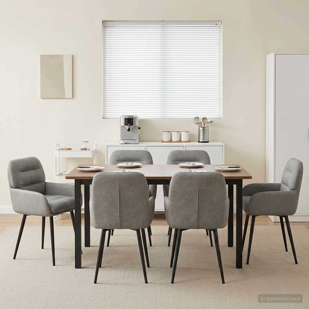 vidaXL Dining Chairs 4 pcs velvet Light grey 59 x 59.5 x 90 cm