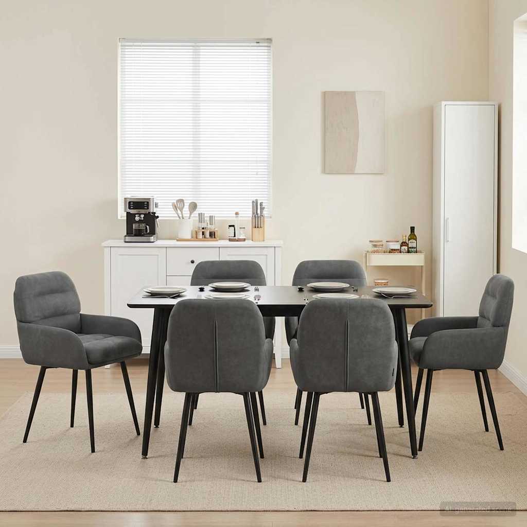 vidaXL Dining Chairs 4 pcs velvet Light grey 59 x 59.5 x 90 cm