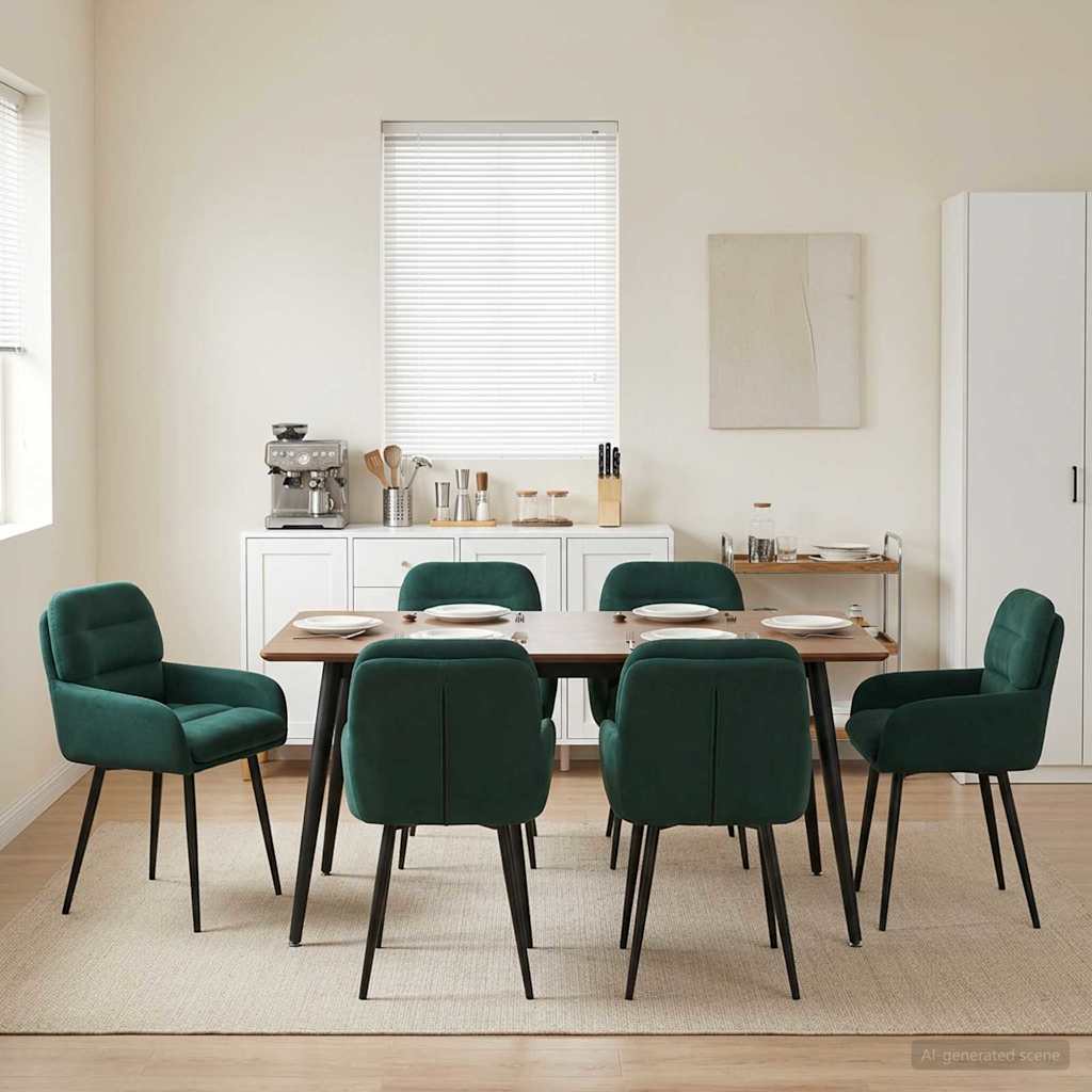 vidaXL Dining Chairs 4 pcs velvet Light grey 59 x 59.5 x 90 cm