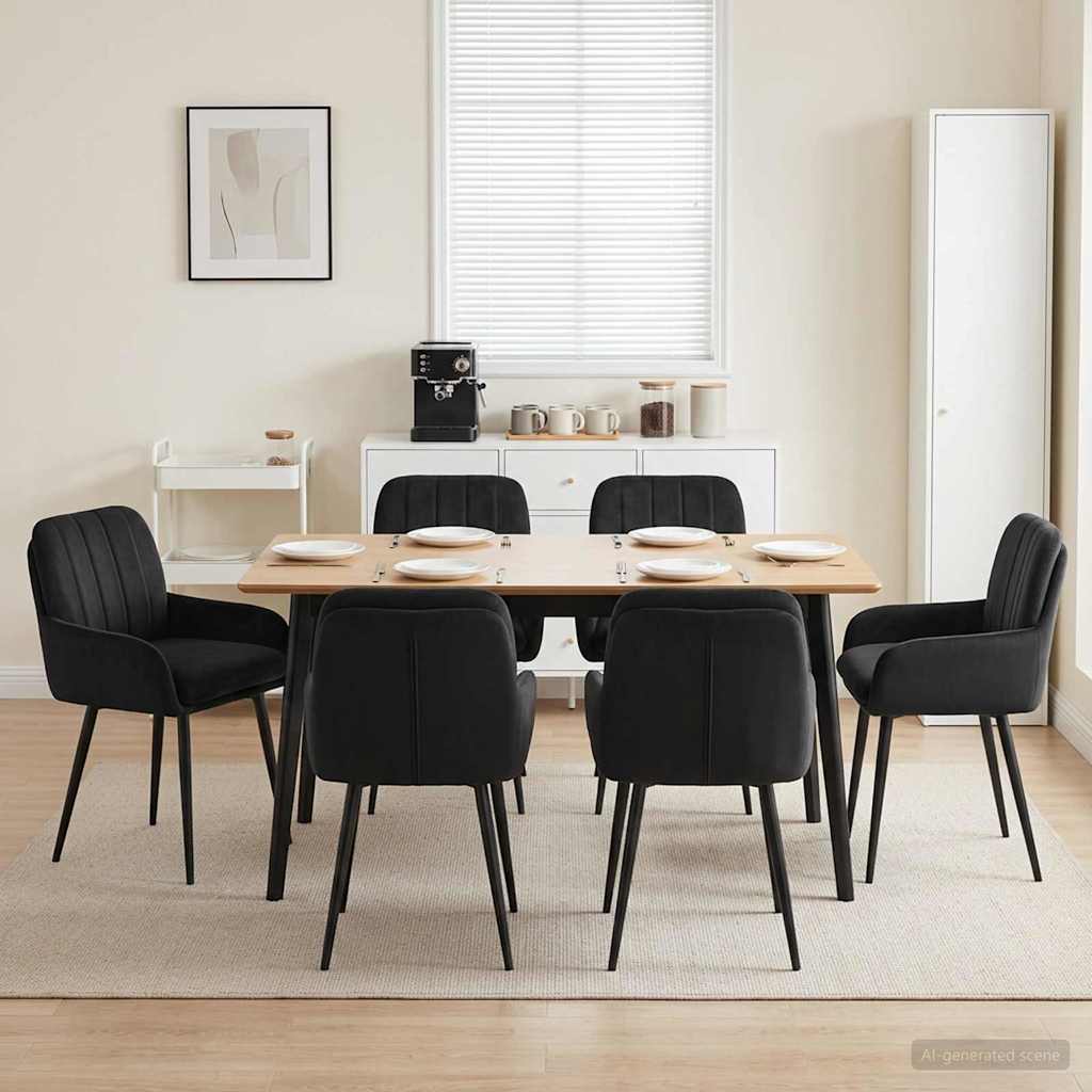 vidaXL Dining Chairs 4 pcs velvet Light grey 59 x 59.5 x 90 cm