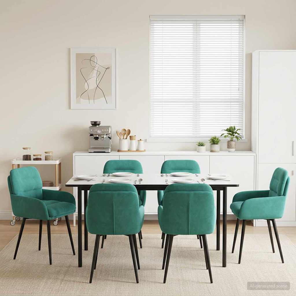 vidaXL Dining Chairs 4 pcs velvet Light grey 59 x 59.5 x 90 cm