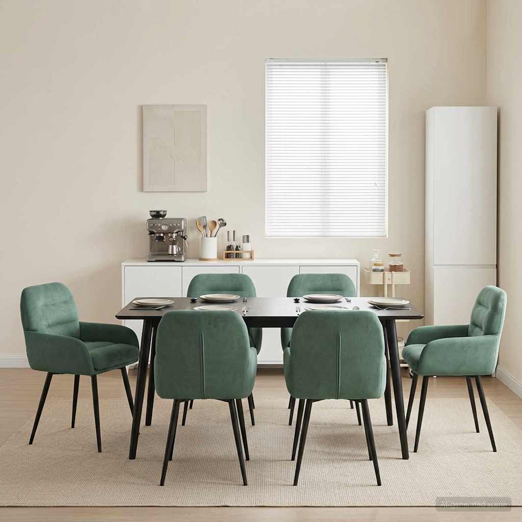 vidaXL Dining Chairs 4 pcs velvet Light grey 59 x 59.5 x 90 cm