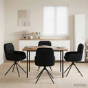 vidaXL Draaikrukken 4 pcs Kunstleer Zwart 59 x 59,5 x 90 cm