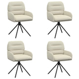 vidaXL Draaikrukken 4 pcs Kunstleer Zwart 59 x 59,5 x 90 cm