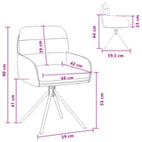 vidaXL Draaikrukken 4 pcs Kunstleer Zwart 59 x 59,5 x 90 cm