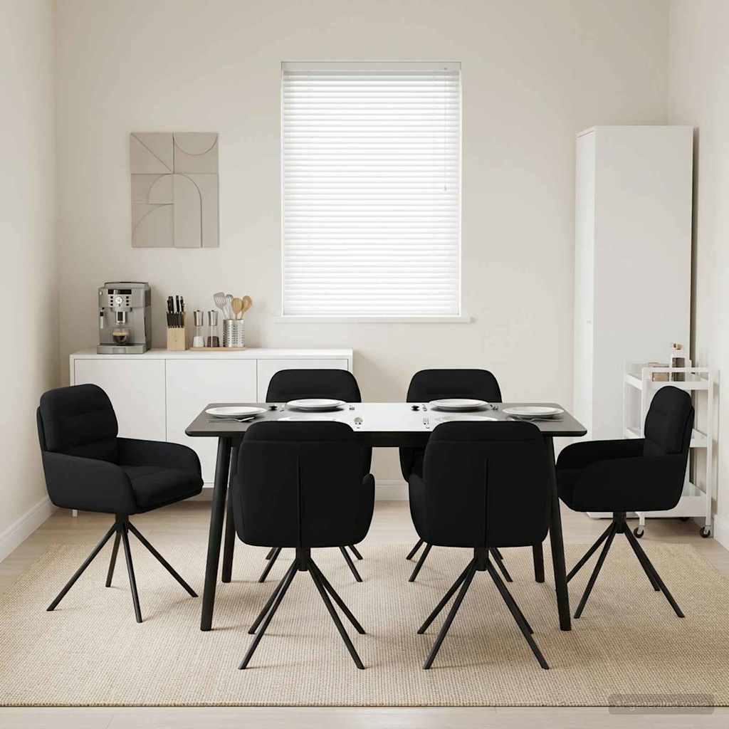 vidaXL Draaikrukken 4 pcs Kunstleer Zwart 59 x 59,5 x 90 cm
