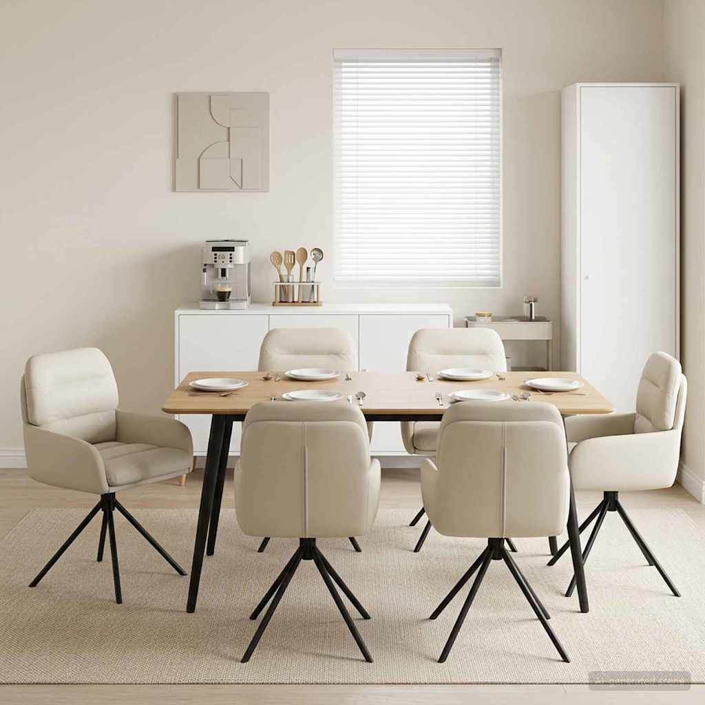 vidaXL Draaikrukken 4 pcs Kunstleer Zwart 59 x 59,5 x 90 cm