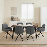 vidaXL Draaikrukken 4 pcs Kunstleer Zwart 59 x 59,5 x 90 cm