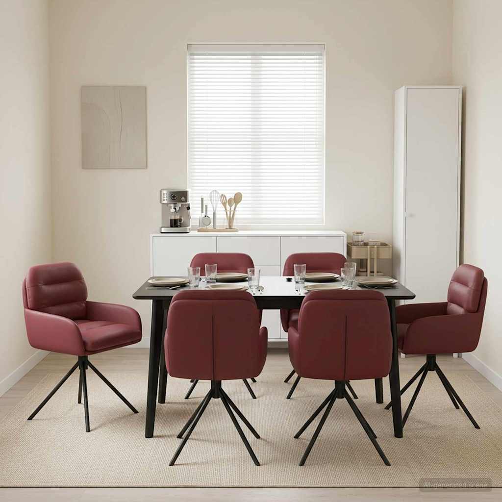 vidaXL Draaikrukken 4 pcs Kunstleer Zwart 59 x 59,5 x 90 cm