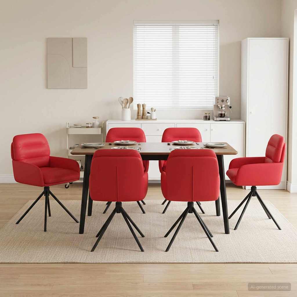 vidaXL Draaikrukken 4 pcs Kunstleer Zwart 59 x 59,5 x 90 cm