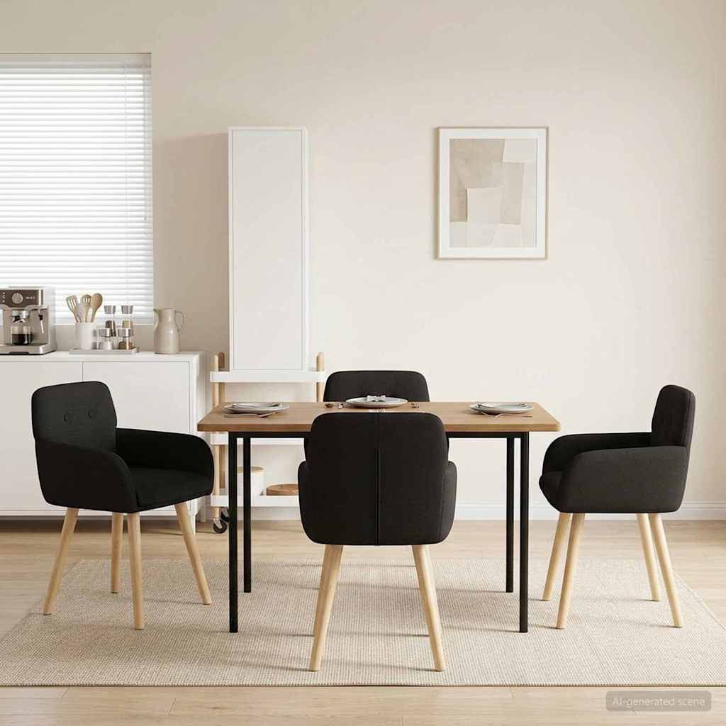 vidaXL Eetstoelen 4 pcs Bouclé Lichtgrijs 59 x 57 x 85 cm