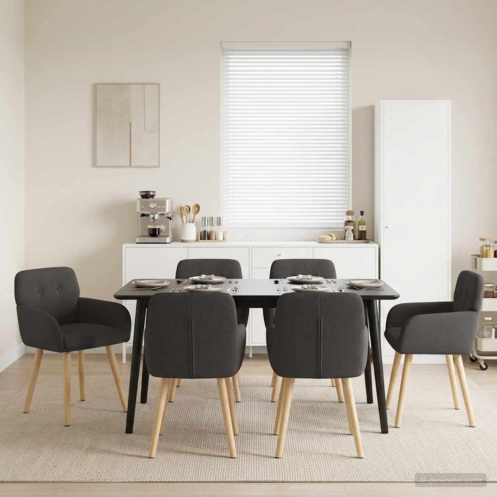 vidaXL Eetstoelen 4 pcs Bouclé Lichtgrijs 59 x 57 x 85 cm