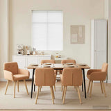 vidaXL Eetstoelen 4 pcs Bouclé Lichtgrijs 59 x 57 x 85 cm