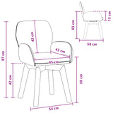 vidaXL Draaikrukken 4 pcs Bouclé Lichtgrijs 54 x 58 x 87 cm