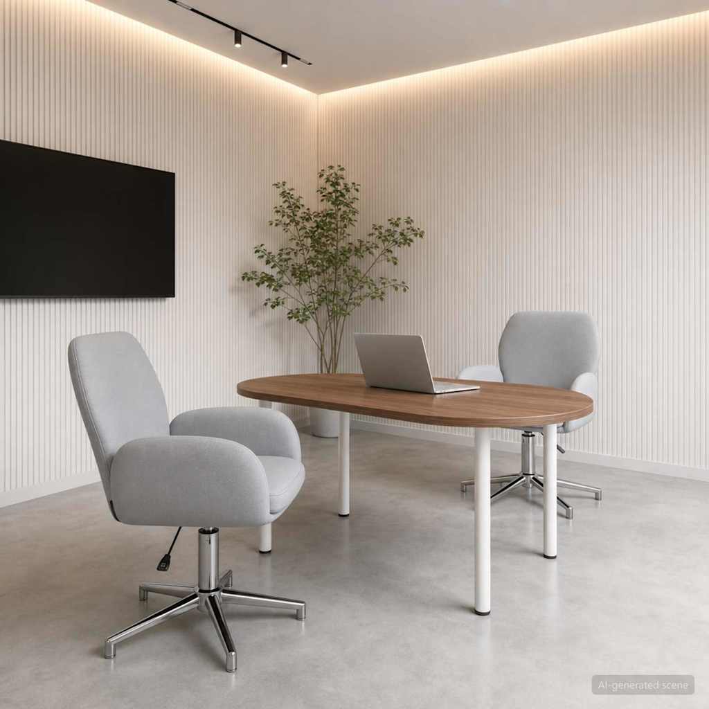 vidaXL Draaibureau stoelen 2 st 54 x 58 x 90 cm Lichtgrijs Stof