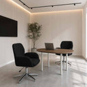 vidaXL Draaibureau stoelen 2 st 54 x 58 x 90 cm Lichtgrijs Stof