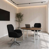 vidaXL Draaibureau stoelen 2 st 54 x 58 x 90 cm Lichtgrijs Stof