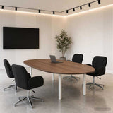 vidaXL Draaibureau stoelen 2 st 54 x 58 x 90 cm Lichtgrijs Stof