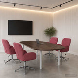 vidaXL Draaibureau stoelen 2 st 54 x 58 x 90 cm Lichtgrijs Stof