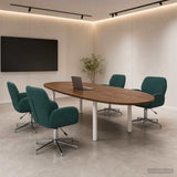 vidaXL Draaibureau stoelen 2 st 54 x 58 x 90 cm Lichtgrijs Stof