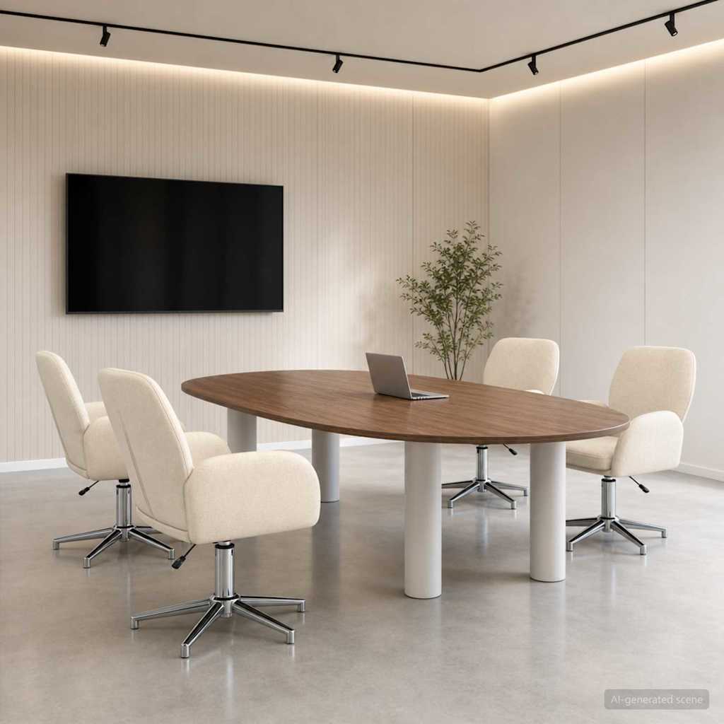 vidaXL Draaibureau stoelen 2 st 54 x 58 x 90 cm Lichtgrijs Stof