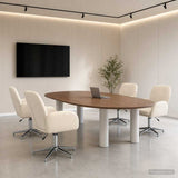 vidaXL Draaibureau stoelen 2 st 54 x 58 x 90 cm Lichtgrijs Stof