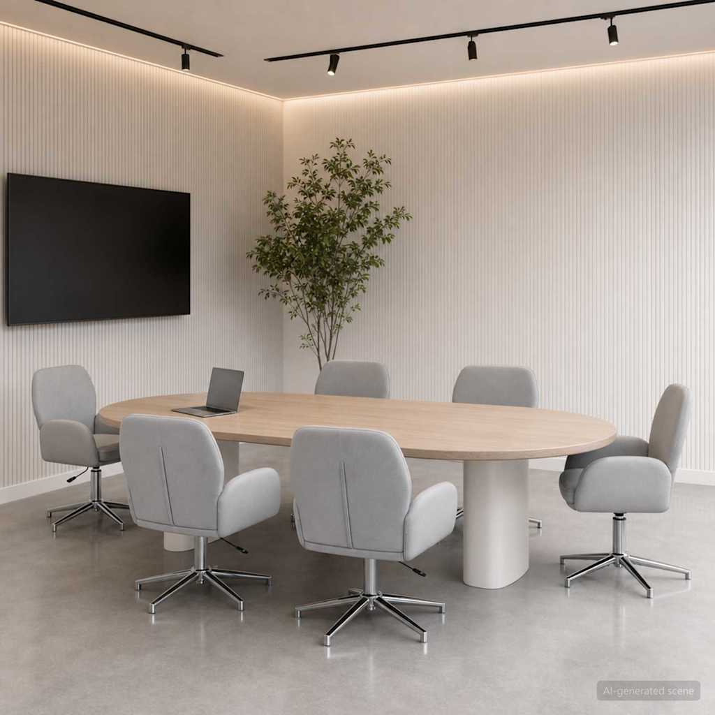vidaXL Draaibureau stoelen 2 st 54 x 58 x 90 cm Lichtgrijs Stof