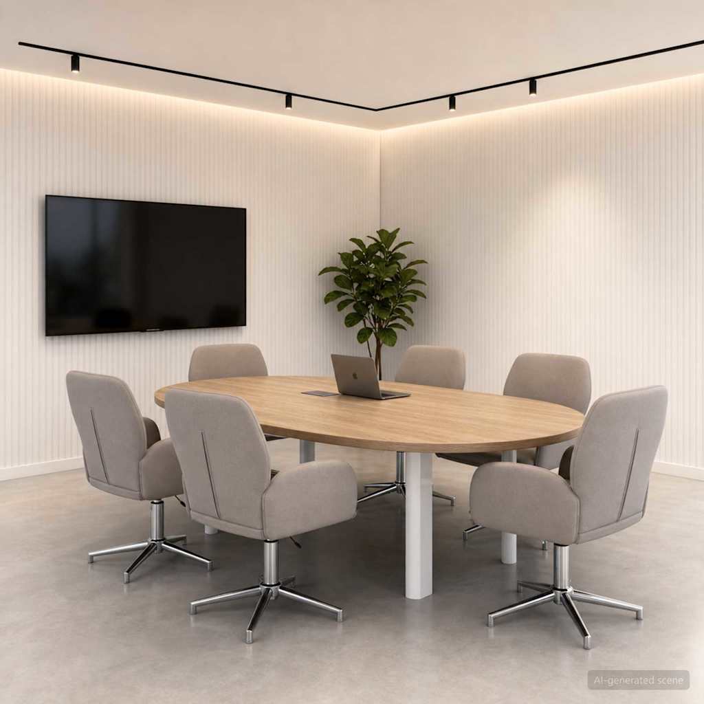 vidaXL Draaibureau stoelen 2 st 54 x 58 x 90 cm Lichtgrijs Stof