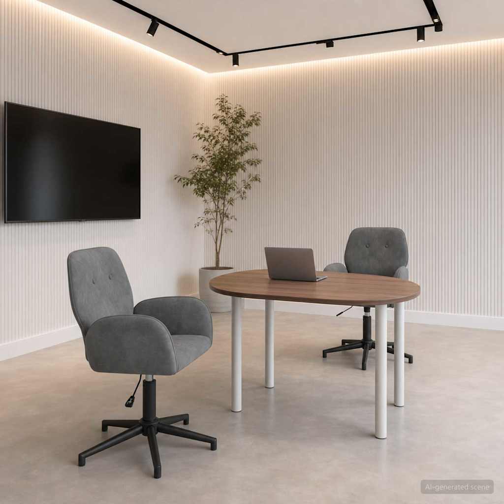 vidaXL Draaibureau stoelen 2 st 54 x 55 x 90 cm Lichtgrijs fluweel