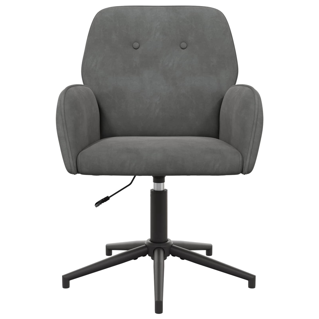 vidaXL Draaibureau stoelen 2 st 54 x 55 x 90 cm Lichtgrijs fluweel