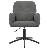 vidaXL Draaibureau stoelen 2 st 54 x 55 x 90 cm Lichtgrijs fluweel