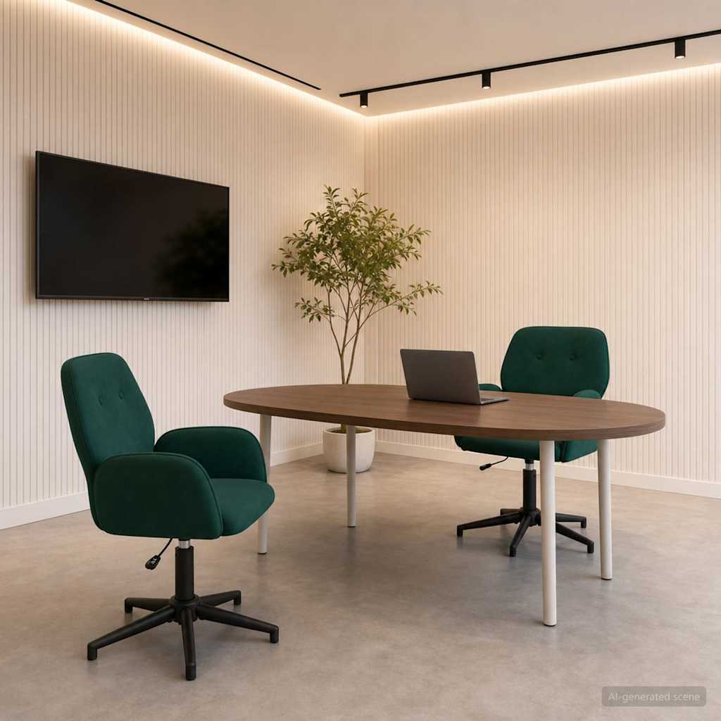 vidaXL Draaibureau stoelen 2 st 54 x 55 x 90 cm Lichtgrijs fluweel