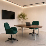 vidaXL Draaibureau stoelen 2 st 54 x 55 x 90 cm Lichtgrijs fluweel