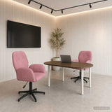 vidaXL Draaibureau stoelen 2 st 54 x 55 x 90 cm Lichtgrijs fluweel