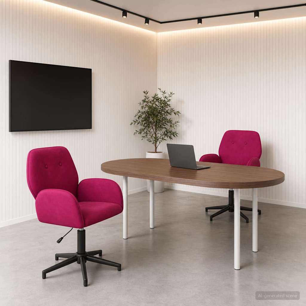 vidaXL Draaibureau stoelen 2 st 54 x 55 x 90 cm Lichtgrijs fluweel