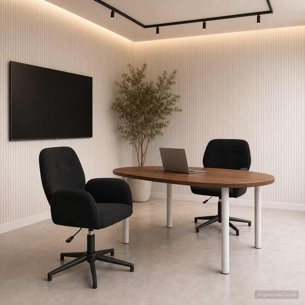 vidaXL Draaibureau stoelen 2 st 54 x 55 x 90 cm Lichtgrijs fluweel