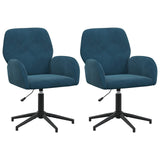 vidaXL Draaibureau stoelen 2 st 54 x 55 x 90 cm Lichtgrijs fluweel
