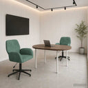 vidaXL Draaibureau stoelen 2 st 54 x 55 x 90 cm Lichtgrijs fluweel