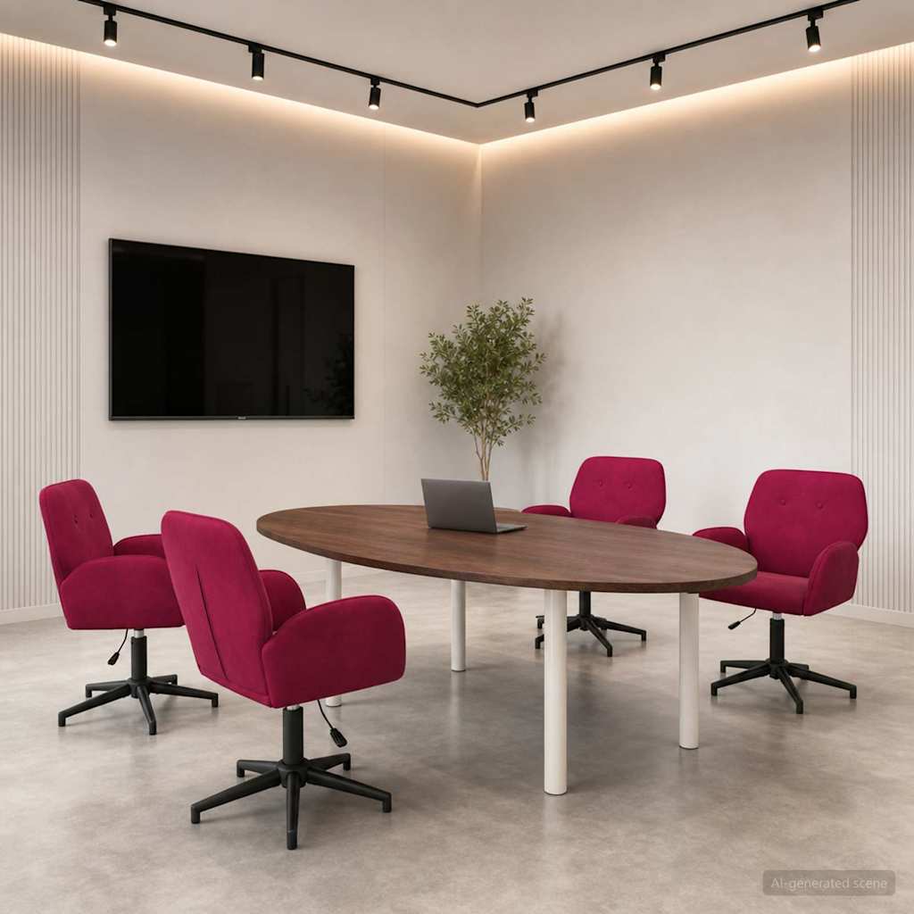 vidaXL Draaibureau stoelen 2 st 54 x 55 x 90 cm Lichtgrijs fluweel