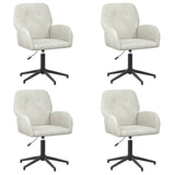 vidaXL Draaibureau stoelen 2 st 54 x 55 x 90 cm Lichtgrijs fluweel
