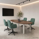 vidaXL Draaibureau stoelen 2 st 54 x 55 x 90 cm Lichtgrijs fluweel