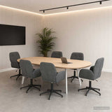 vidaXL Draaibureau stoelen 2 st 54 x 55 x 90 cm Lichtgrijs fluweel