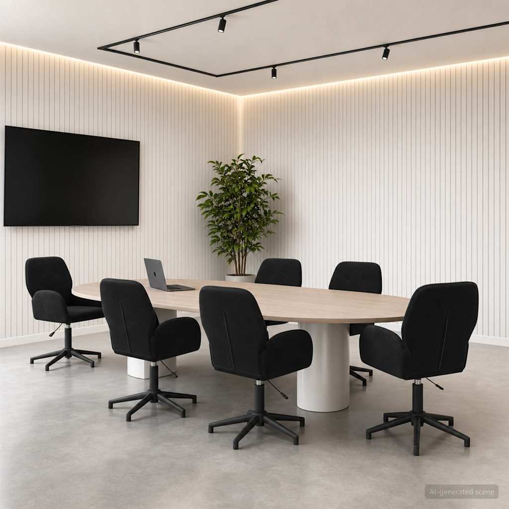 vidaXL Draaibureau stoelen 2 st 54 x 55 x 90 cm Lichtgrijs fluweel